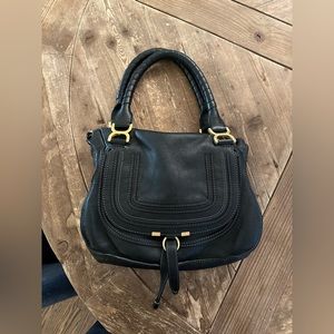 Chloe Marcie Medium Satchel Bag in Black